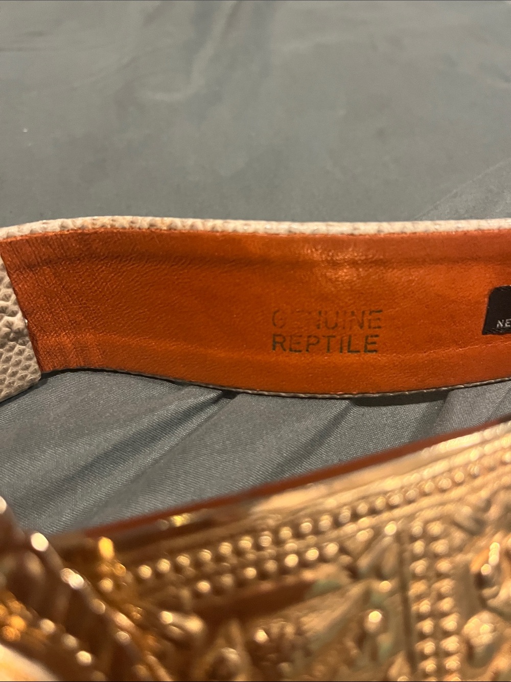 Vintage Gold Tone Bird Belt - Alexis Kirk Style - Adjustable 32" - Picture 3 of 5